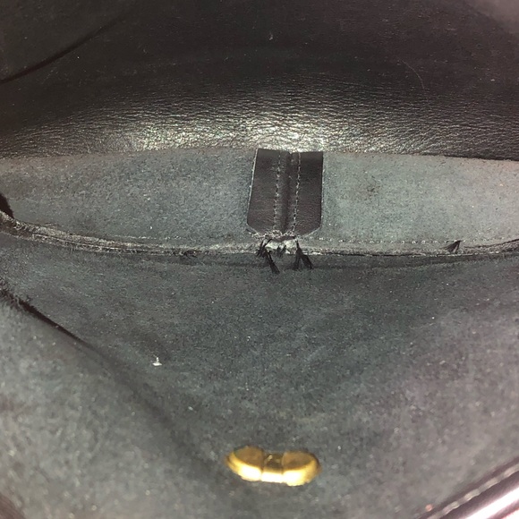 Vintage COACH Black Leather Side Pack Brass Turn Lock Shoulder Bag USA 9979 - Picture 14 of 17